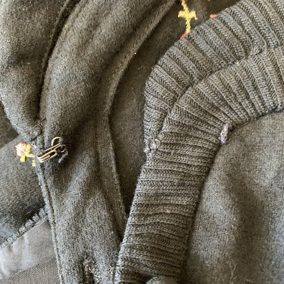 Vintage 50s Rosebud Pink Ribbon Embroidered Cardigan Jacket Rockabilly Pinup - Picture 11 of 12